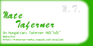 mate taferner business card